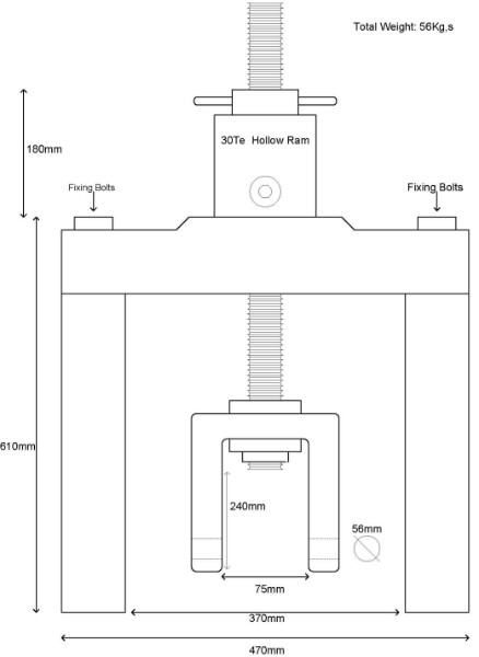 30T pad eye tester dimensions