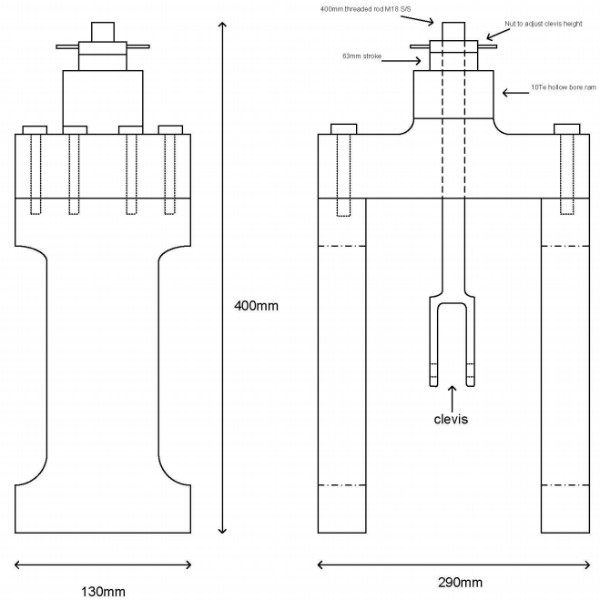 10T pad eye tester dimensions